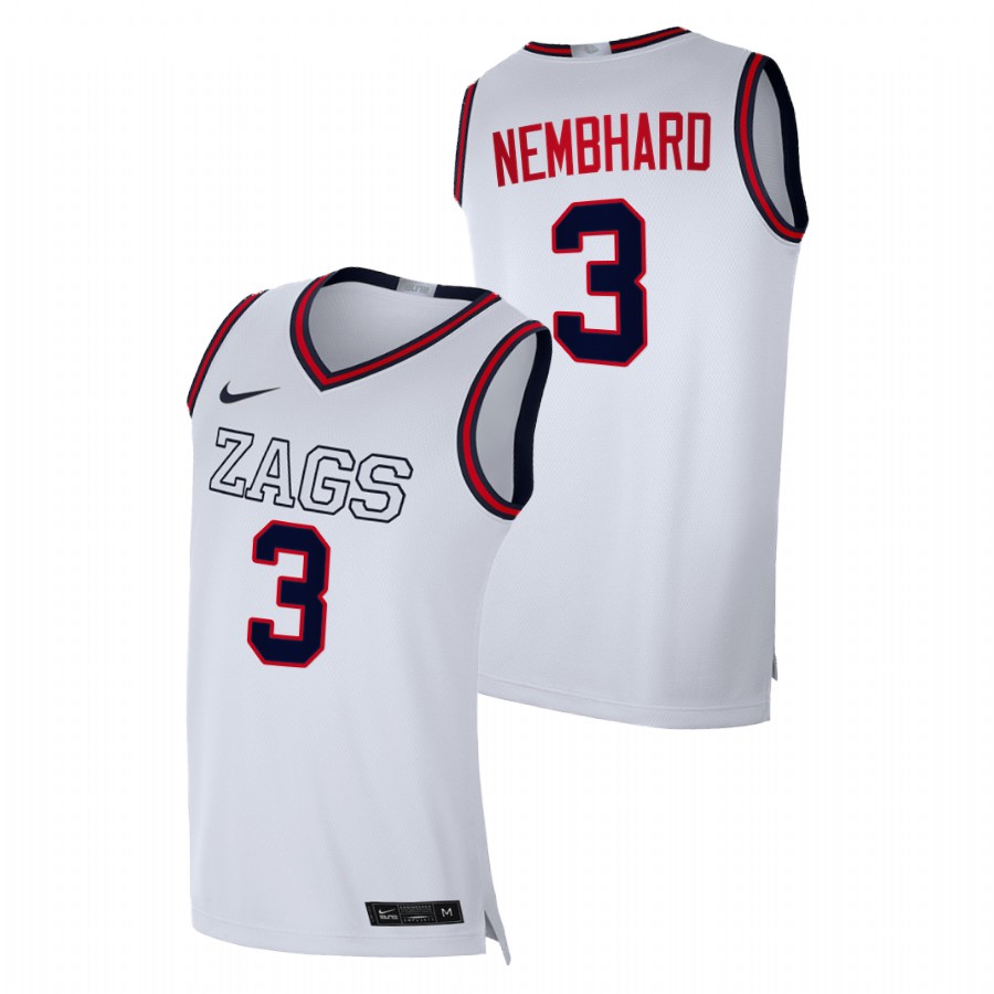 Men's Gonzaga Bulldogs Andrew Nembhard 2021 Swingman Jersey White