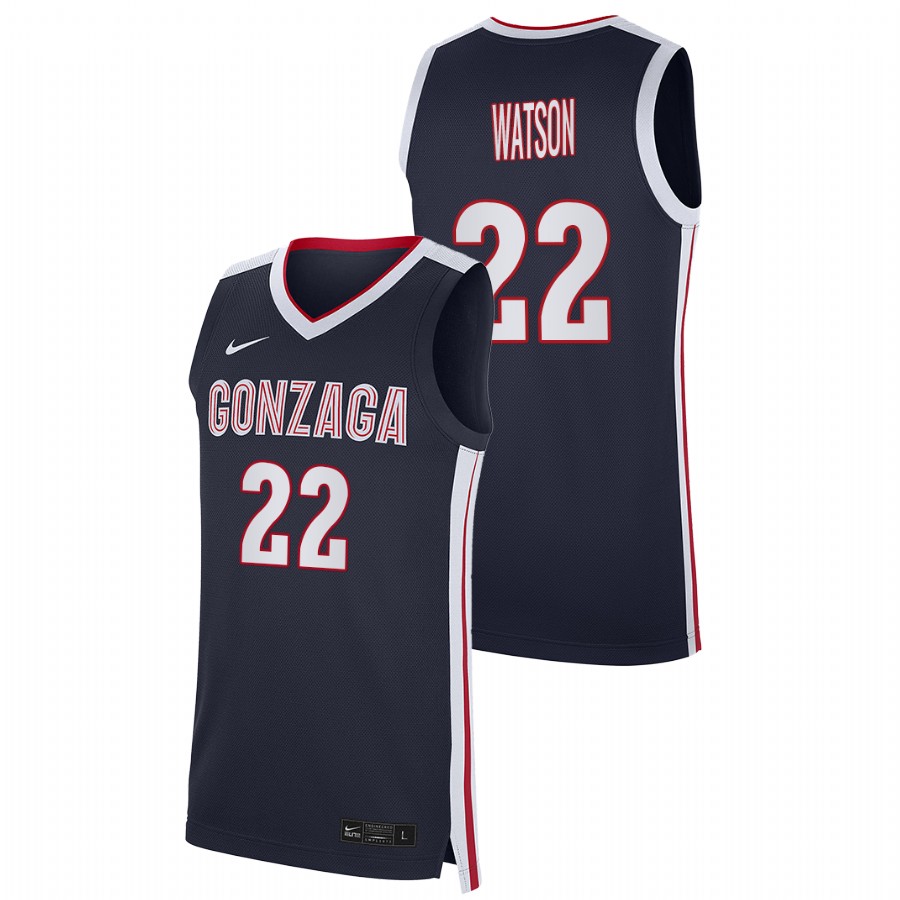 Men's Gonzaga Bulldogs Anton Watson 2021 Replica Jersey Navy