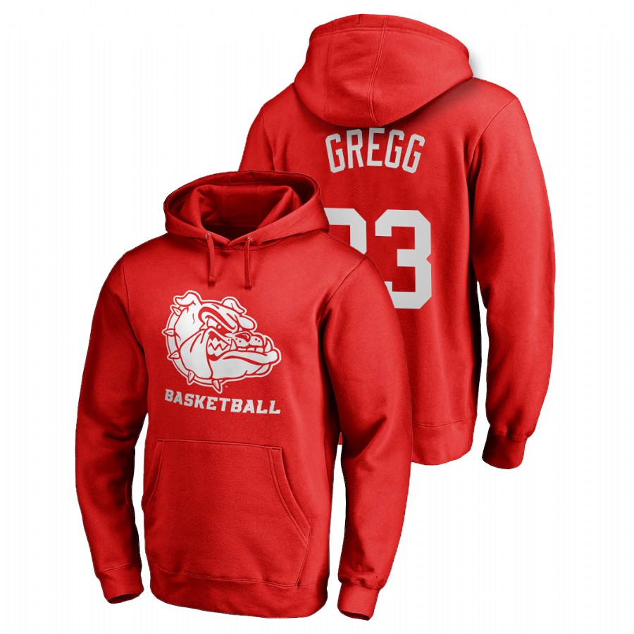 Men's Gonzaga Bulldogs Ben Gregg Red Name & Number Personalized Basketball Hoodie