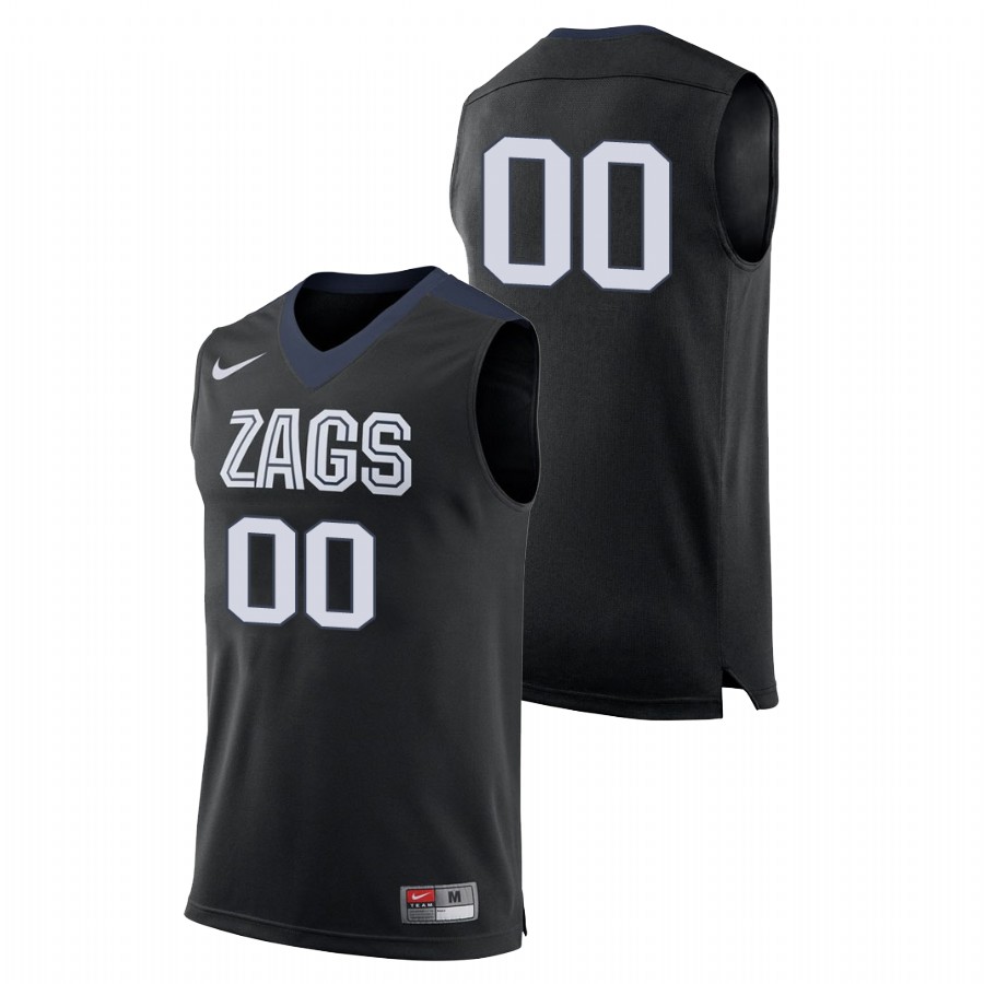 Men's Gonzaga Bulldogs Black Custom College Basketball Nike Jersey