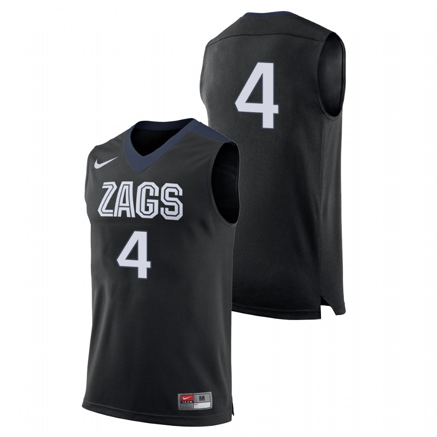 Men's Gonzaga Bulldogs Black Greg Foster Jr. College Basketball Nike Jersey