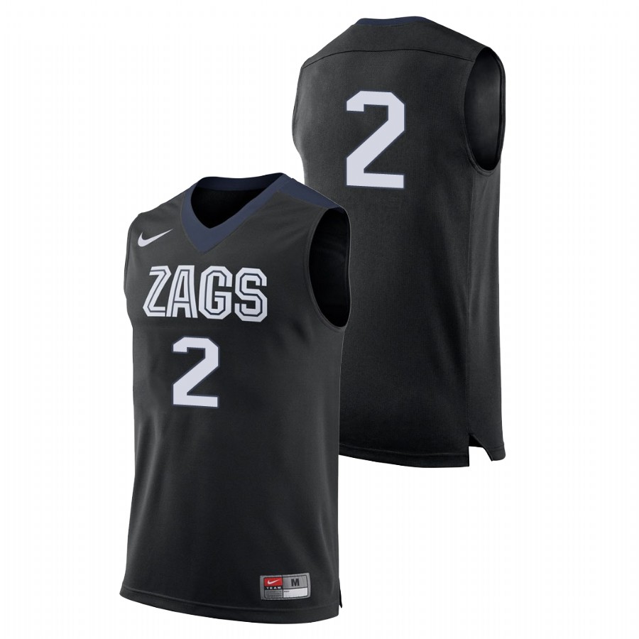 Men's Gonzaga Bulldogs Black Jack Beach College Basketball Nike Jersey