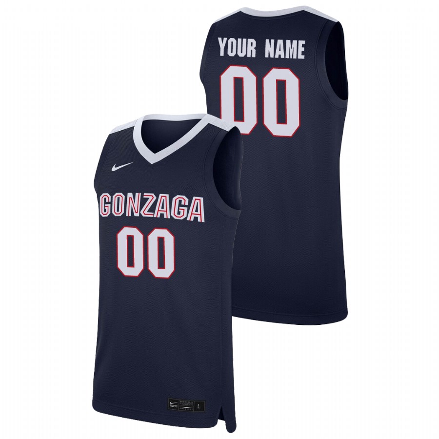Men's Gonzaga Bulldogs Custom Replica College Basketball Jersey Navy