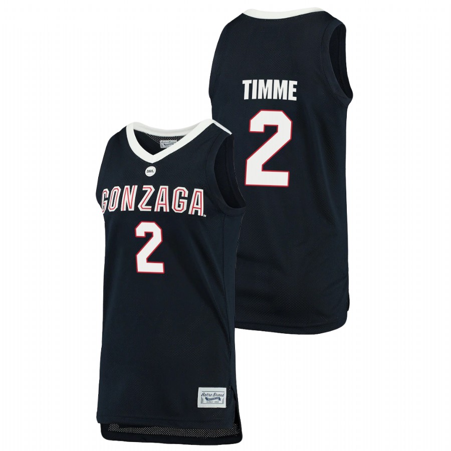 Men's Gonzaga Bulldogs Drew Timme 2021 Original Retro Brand Jersey Navy
