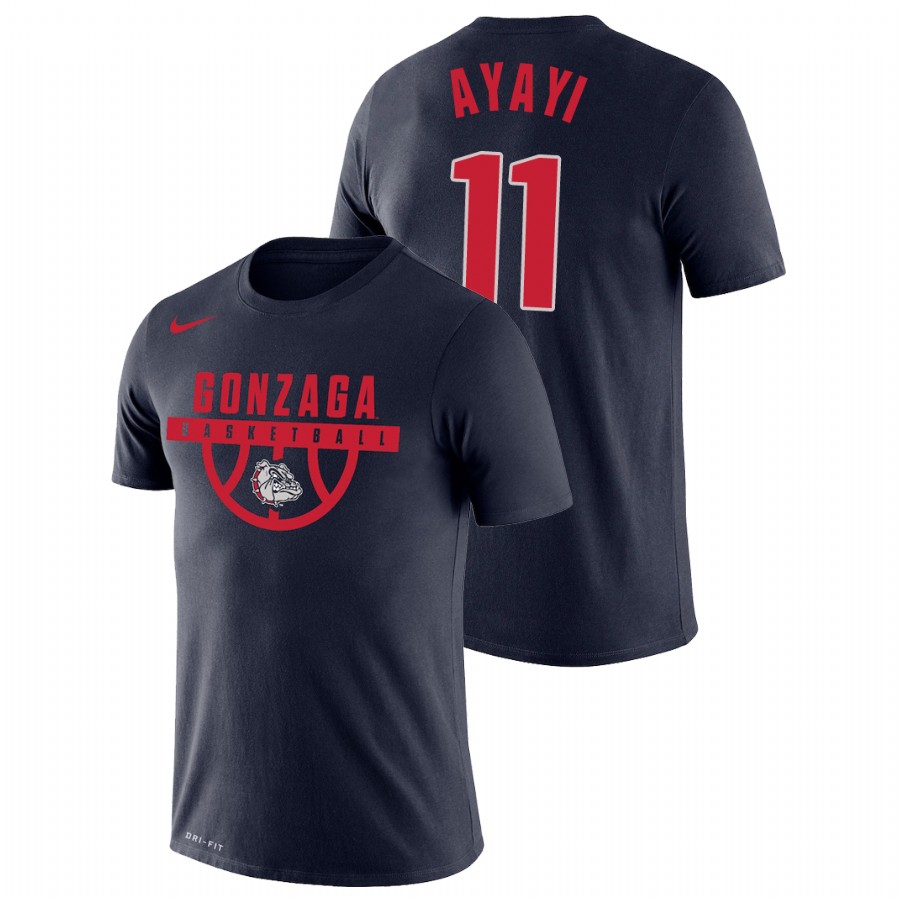Men's Gonzaga Bulldogs Drop Legend Joel Ayayi Navy T-Shirt