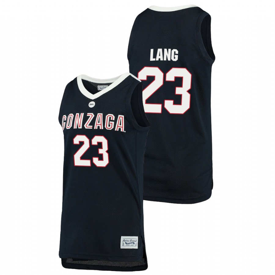 Men's Gonzaga Bulldogs Matthew Lang 2021 Original Retro Brand Jersey Navy