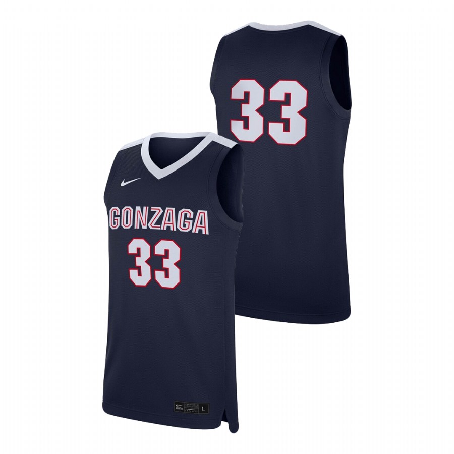 Men's Gonzaga Bulldogs Navy College Basketball Replica Jersey1