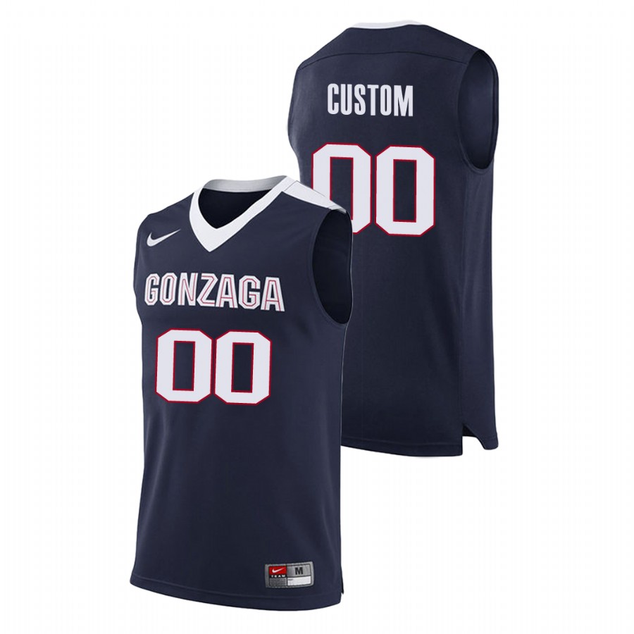 Men's Gonzaga Bulldogs Navy Custom College Basketball Nike Jersey