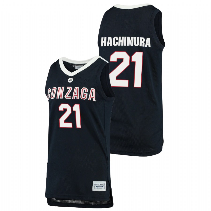 Men's Gonzaga Bulldogs Rui Hachimura 2021 Original Retro Brand Jersey Navy