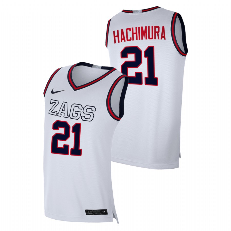 Men's Gonzaga Bulldogs Rui Hachimura 2021 Swingman Jersey White