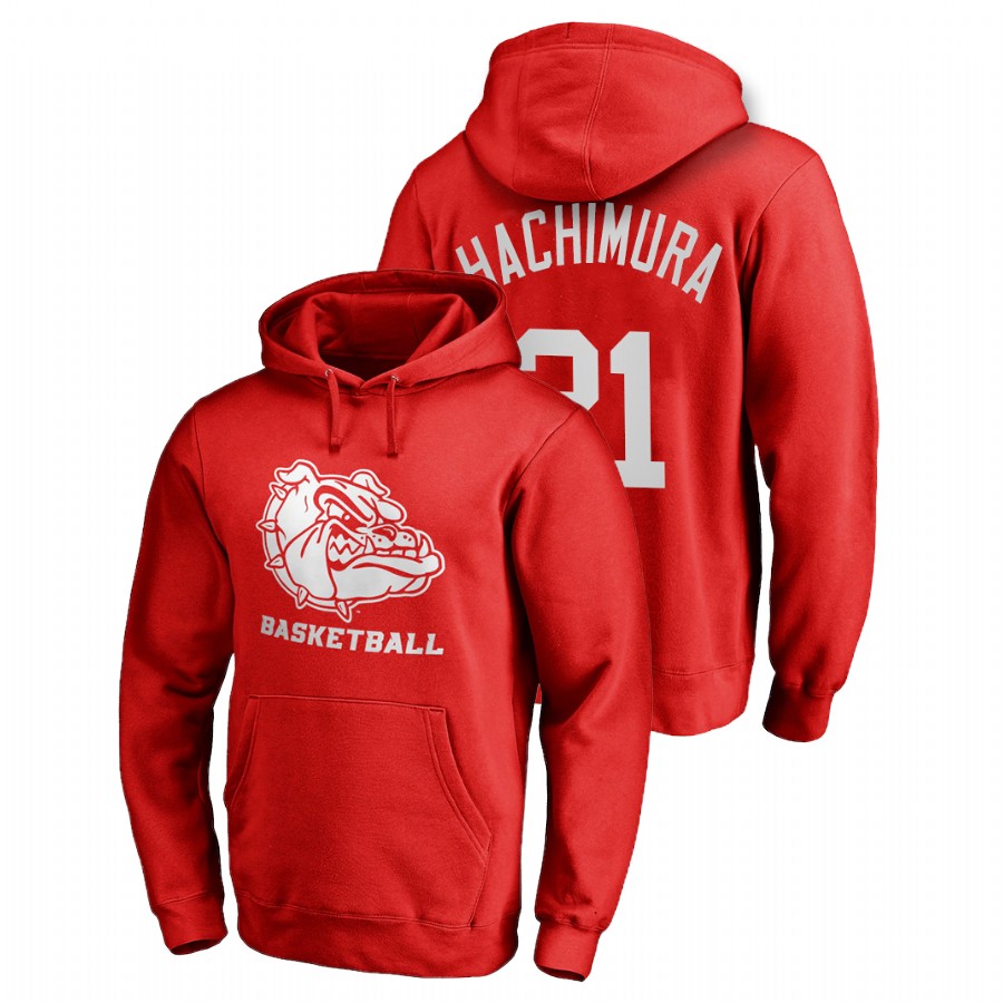 Men's Gonzaga Bulldogs Rui Hachimura Red Name & Number Personalized Basketball Hoodie