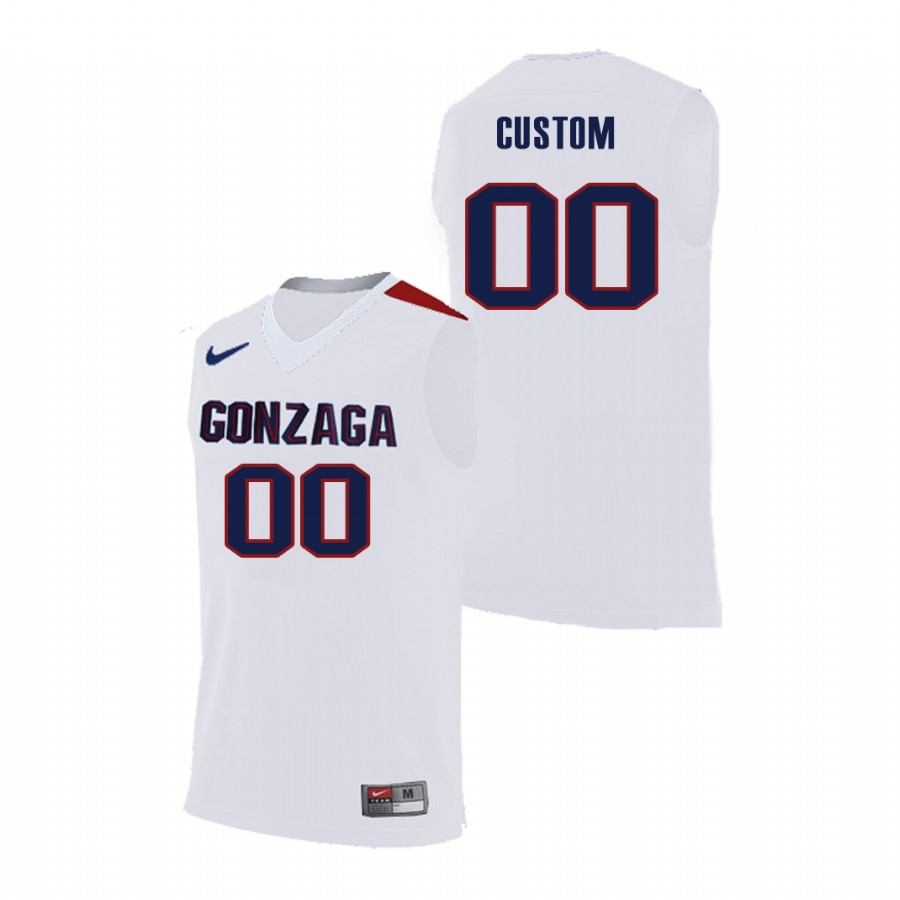 Men's Gonzaga Bulldogs White Custom College Basketball Nike Jersey