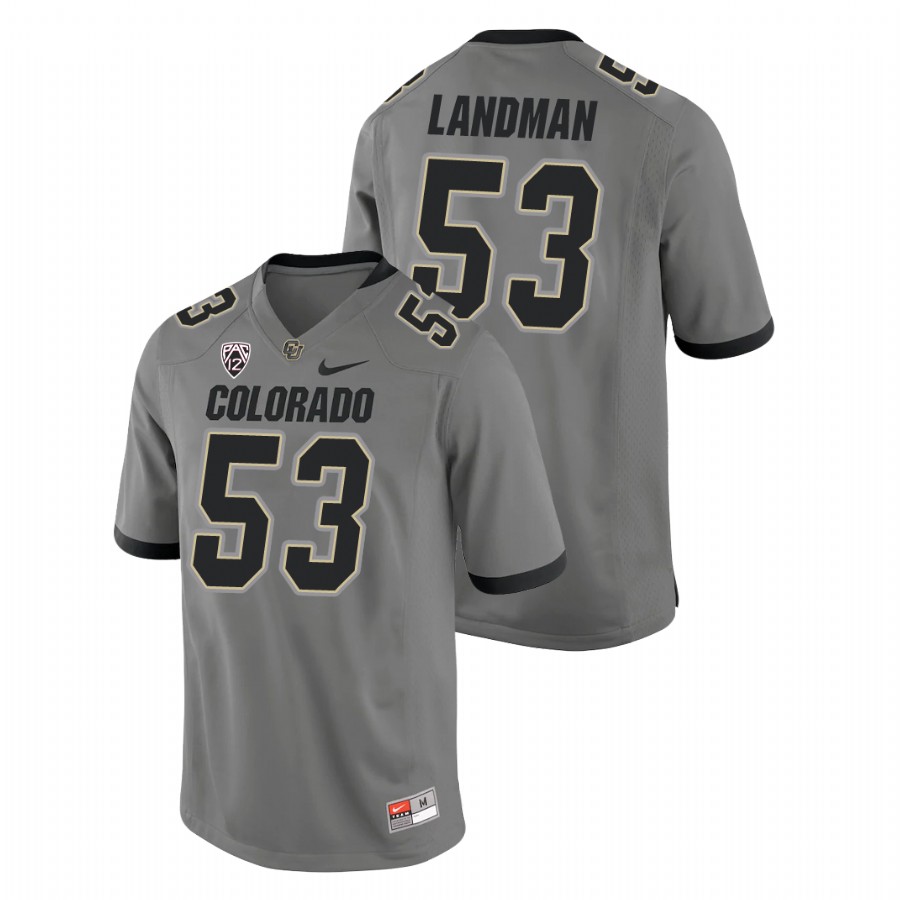 Men's Gray Colorado Buffaloes Nate Landman College Football Alternate Game Jersey