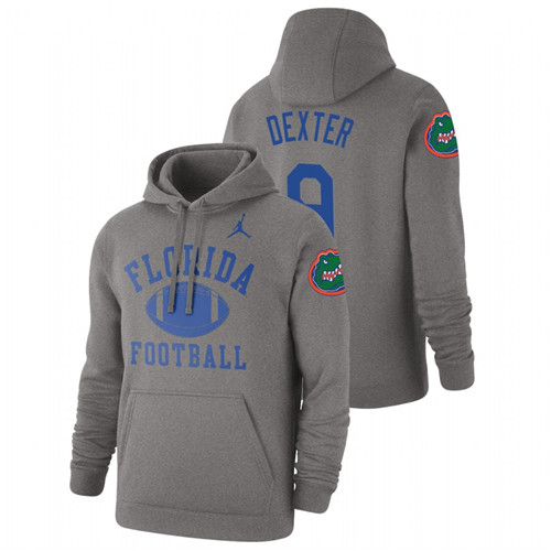 Men's Gray Florida Gators Gervon Dexter Retro Football Pullover Hoodie
