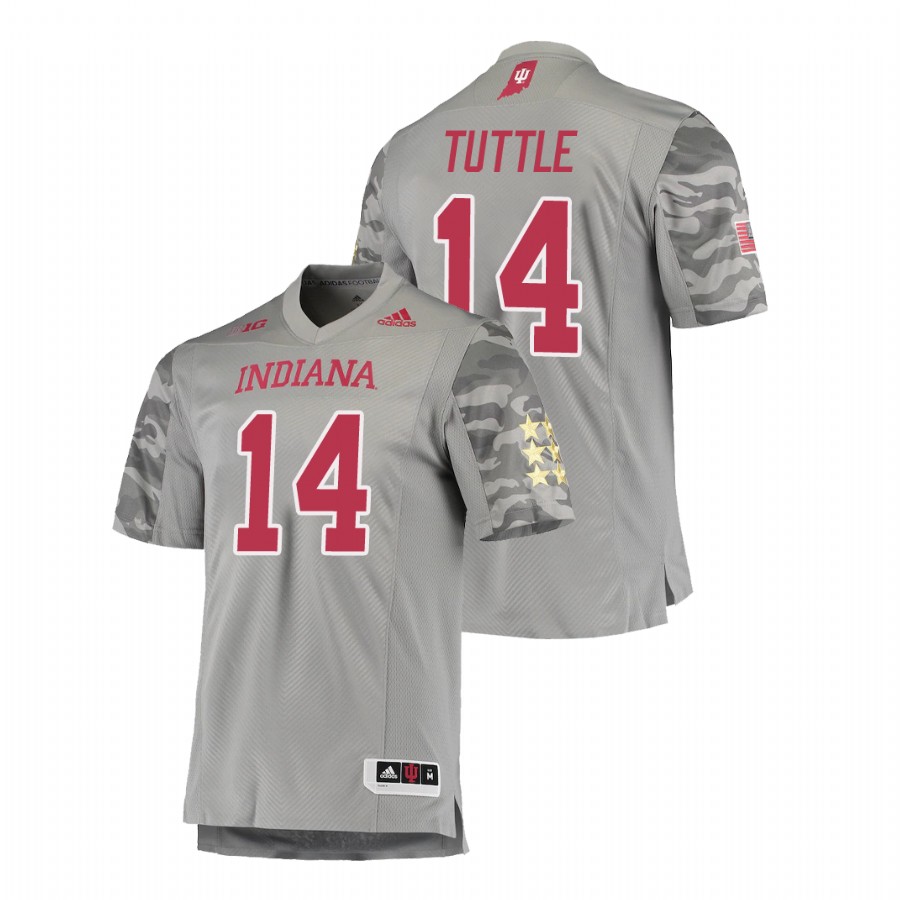 Men's Gray Indiana Hoosiers Jack Tuttle Premier Football Jersey