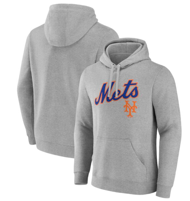 Men's Gray New York Mets Wahconah Pullover Hoodie
