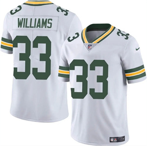 Men's Green Bay Packers #33 Evan Williams White Vapor Untouchable Limited Football Stitched Jersey