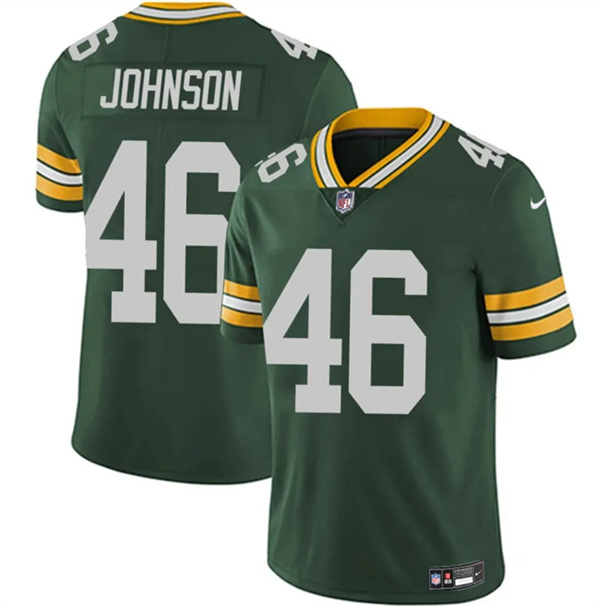 Men's Green Bay Packers #46 Amar Johnson Green 2025 Vapor Untouchable Limited Football Stitched Jersey