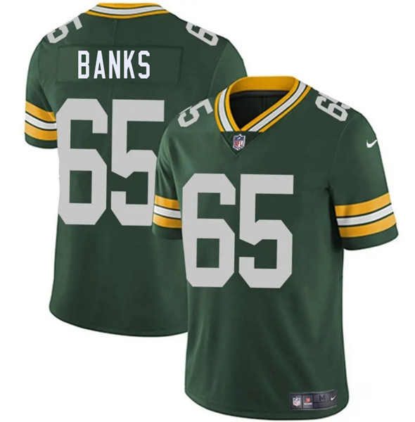 Men's Green Bay Packers #65 Aaron Banks Green 2025 Vapor Untouchable Limited Football Stitched Jersey