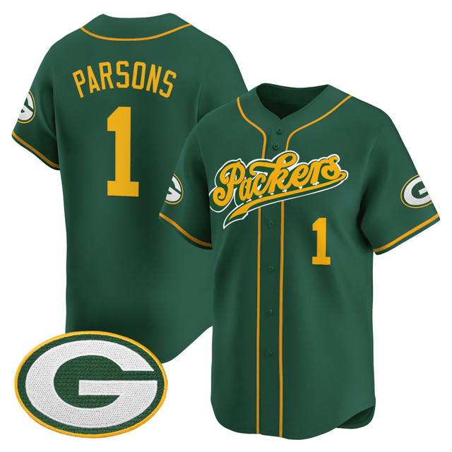 Men's Green Bay Packers 2025 Vapor Baseball Jersey V2 #1 Micah Parsons