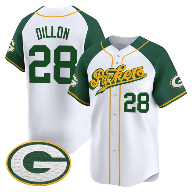 Men's Green Bay Packers 2025 Vapor Baseball Jersey V2 alternate #28 AJ Dillon