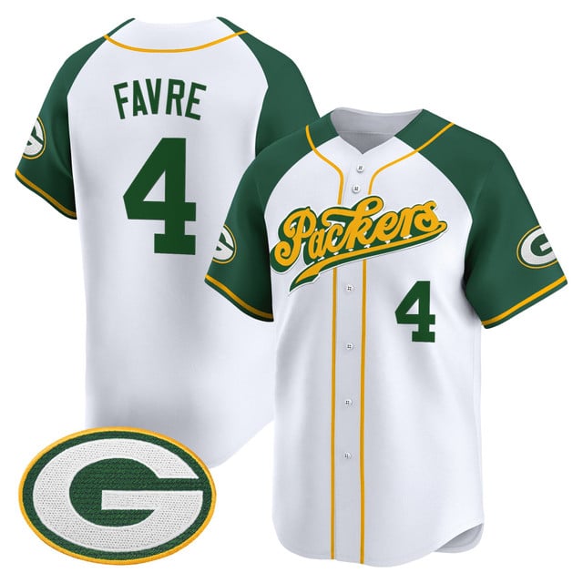 Men's Green Bay Packers 2025 Vapor Baseball Jersey V2 alternate #4 Brett Favre