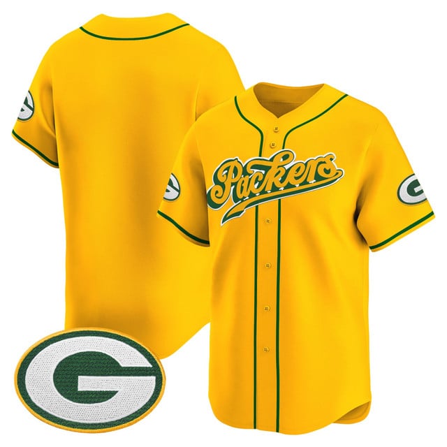 Men's Green Bay Packers 2025 Vapor Baseball Jersey V2 gold blank