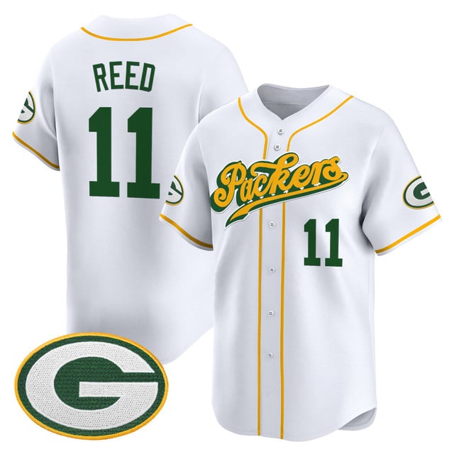 Men's Green Bay Packers 2025 Vapor Baseball Jersey V2 white #11 Jayden Reed