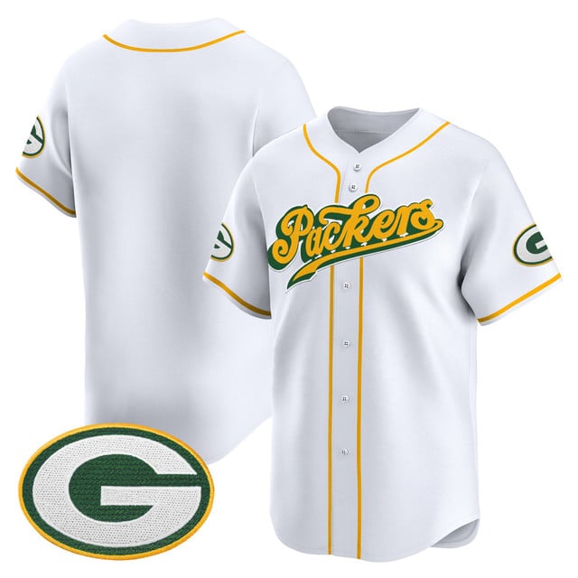 Men's Green Bay Packers 2025 Vapor Baseball Jersey whitw V2 blank