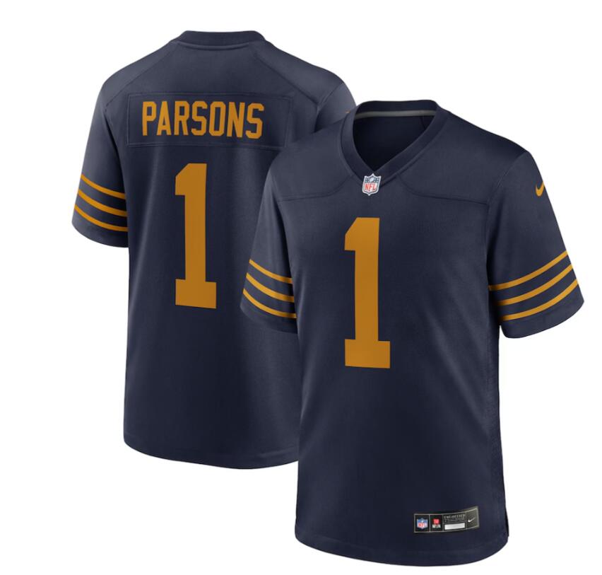 Men's Green Bay Packers Micah Parsons Nike Navy The 1923 Classic Game Game Jersey