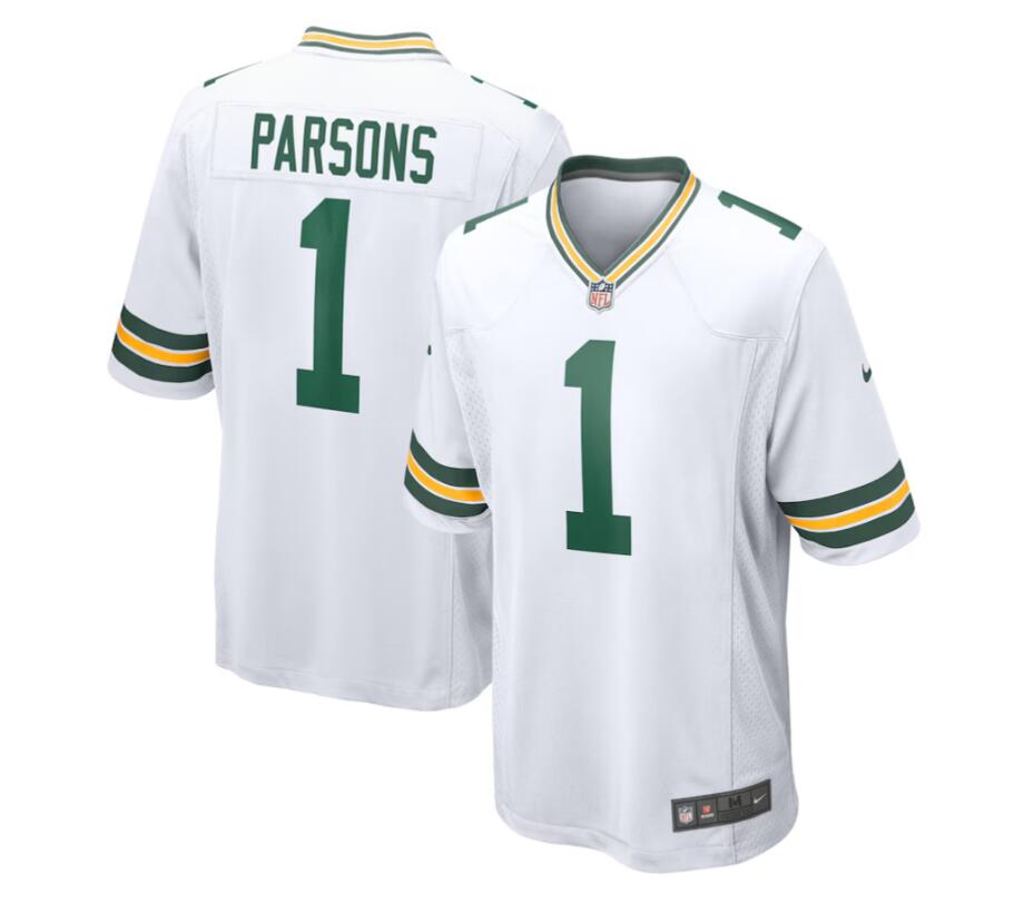 Men's Green Bay Packers Micah Parsons Nike White Game Player Jersey