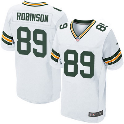 Men's Green Bay Packers Retired Player #89 Dave Robinson White Road NFL Nike Elite Jersey