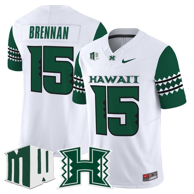 Men's Hawai'i Rainbow Warriors 2025 Vapor Limited Jersey #15 Colt Brennan
