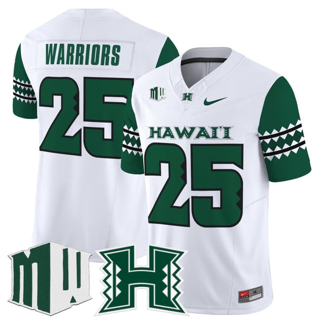 Men's Hawai'i Rainbow Warriors 2025 Vapor Limited Jersey #25 Warriors