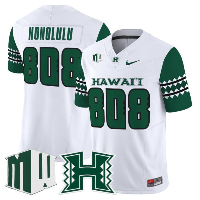 Men's Hawai'i Rainbow Warriors 2025 Vapor Limited Jersey #808 Honolulu