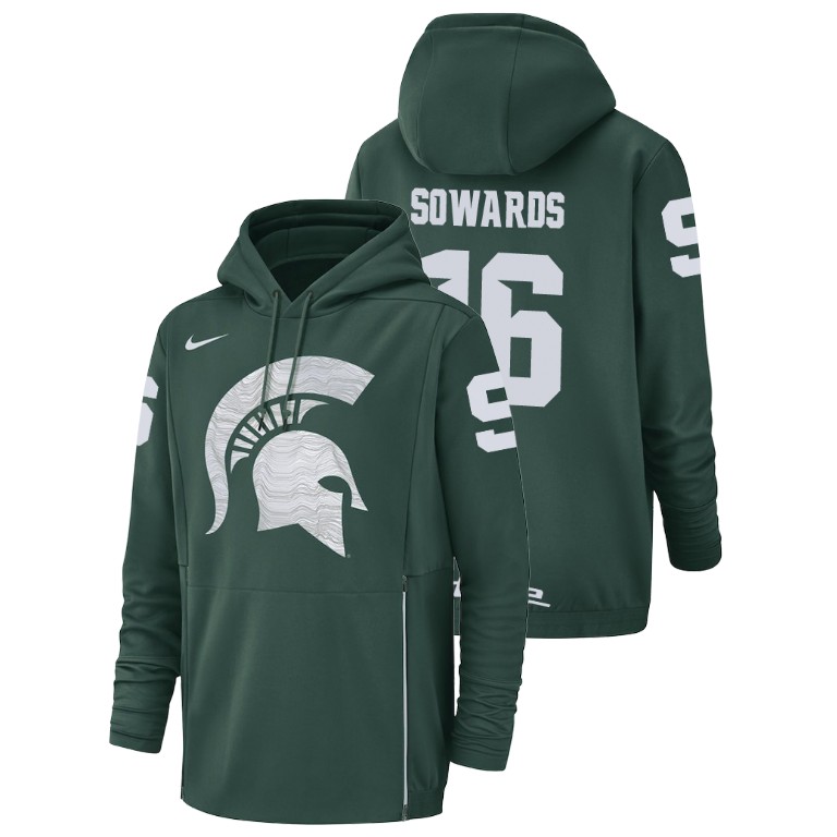 Men's Hoodie Men's Michigan State Spartans Green Brandon Sowards Football Performance Hoodie