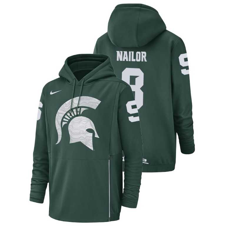 Men's Hoodie Men's Michigan State Spartans Green Jalen Nailor Football Performance Hoodie
