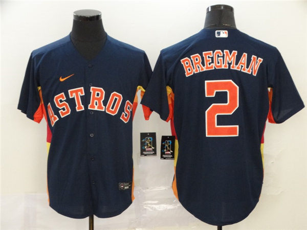 Men's Houston Astros #2 Alex Bregman Nike Navy Alternate Flexbase Jersey