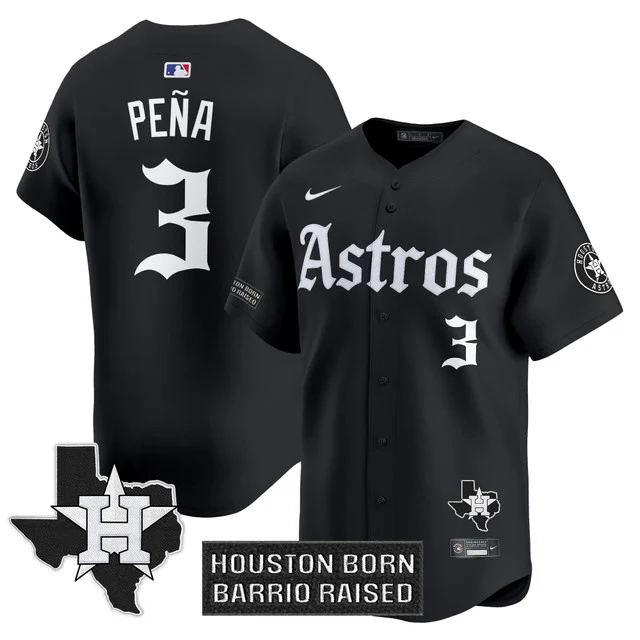 Men's Houston Astros 'Gothic Edition' Vapor Premier Limited Jersey #3 JEREMY PENA.webp