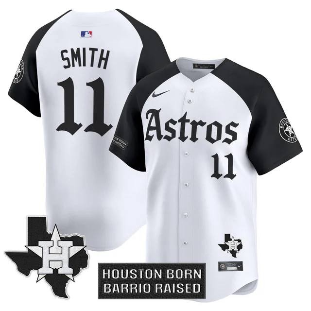 Men's Houston Astros 'Gothic Edition' Vapor Premier Limited Jersey ALTERNATE #11 CAM SMITH.webp