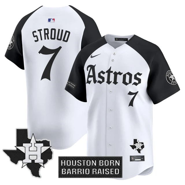 Men's Houston Astros 'Gothic Edition' Vapor Premier Limited Jersey ALTERNATE #7 CJ STROUD.webp