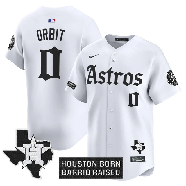 Men's Houston Astros 'Gothic Edition' Vapor Premier Limited Jersey WHITE #0 ORBIT.webp