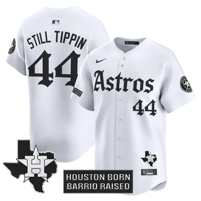 Men's Houston Astros 'Gothic Edition' Vapor Premier Limited Jersey WHITE #44 STILL TIPPIN.webp
