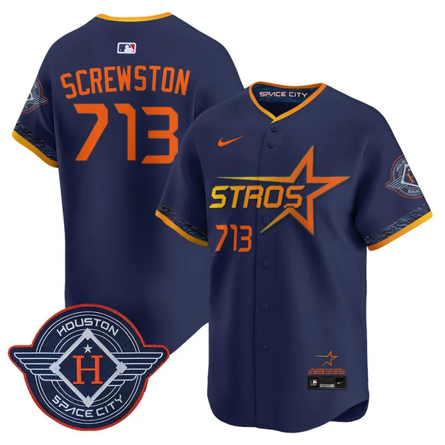 Men's Houston Astros 2025 City Connect Vapor Limited Jersey #713 SCREWSTON