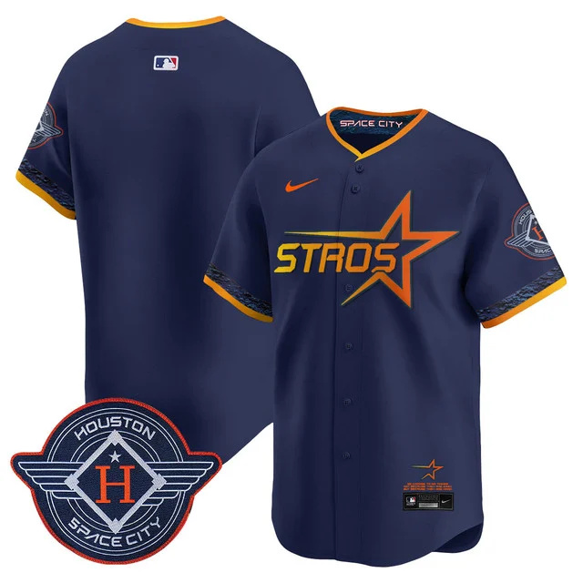 Men's Houston Astros 2025 City Connect Vapor Limited Jersey BLANK