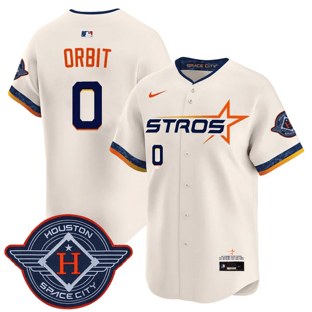Men's Houston Astros 2025 City Connect Vapor Limited Jersey CREAM #0 ORBIT