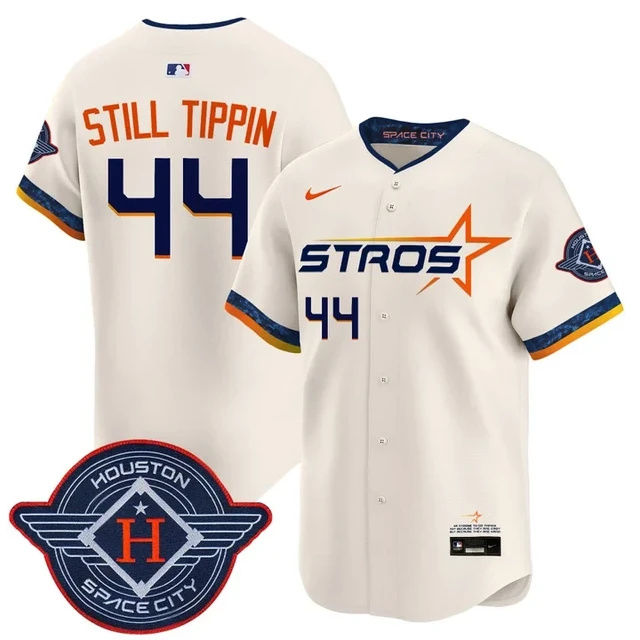 Men's Houston Astros 2025 City Connect Vapor Limited Jersey CREAM #44 STILL YIPPIN
