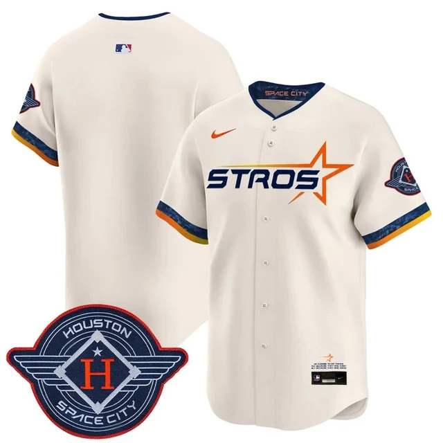 Men's Houston Astros 2025 City Connect Vapor Limited Jersey CREAM BLANK