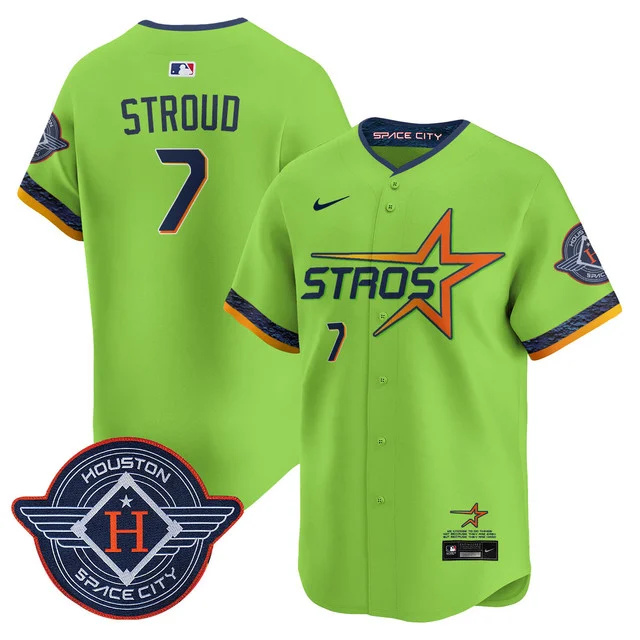 Men's Houston Astros 2025 City Connect Vapor Limited Jersey GGREEN #7 STROUD
