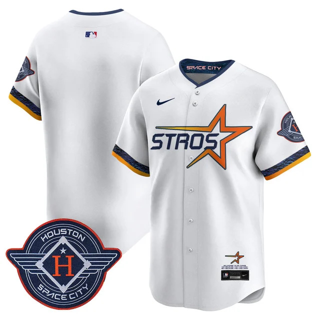 Men's Houston Astros 2025 City Connect Vapor Limited Jersey WHITE BLANK